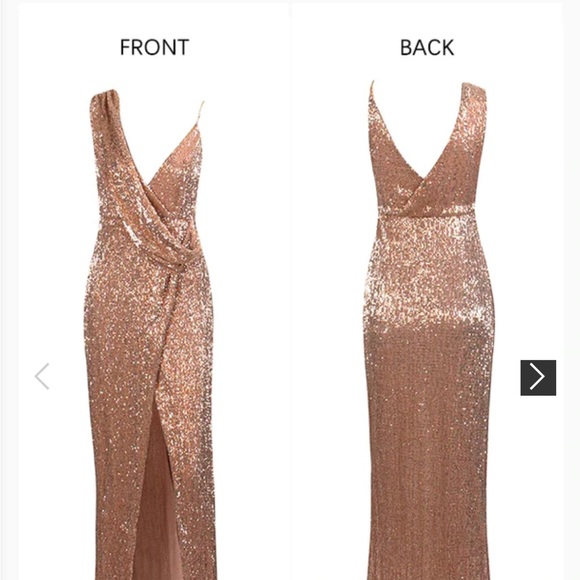 CHAMPAGNE SEQUIN DRESS - Picture 4 of 6